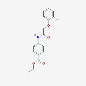 molecular formula C19H21NO4 B185564 Propyl 4-{[(2-methylphenoxy)acetyl]amino}benzoate CAS No. 6255-02-3
