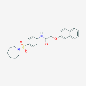 molecular formula C24H26N2O4S B185567 N-[4-(1-azepanylsulfonyl)phenyl]-2-(2-naphthyloxy)acetamide CAS No. 6206-84-4