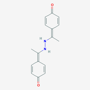 molecular formula C16H16N2O2 B185582 4-[1-[2-[1-(4-Oxocyclohexa-2,5-dien-1-ylidene)ethyl]hydrazinyl]ethylidene]cyclohexa-2,5-dien-1-one CAS No. 5466-24-0