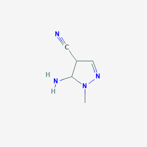 molecular formula C5H8N4 B185627 3-Amino-2-methyl-3,4-dihydropyrazole-4-carbonitrile CAS No. 196394-42-0