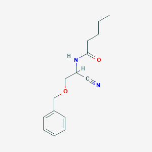 molecular formula C15H20N2O2 B018563 N-[2-(Benzyloxy)-1-cyanoethyl]pentanamide CAS No. 679412-75-0