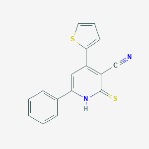 molecular formula C16H10N2S2 B185638 6-phenyl-2-sulfanylidene-4-thiophen-2-yl-1H-pyridine-3-carbonitrile CAS No. 131841-89-9