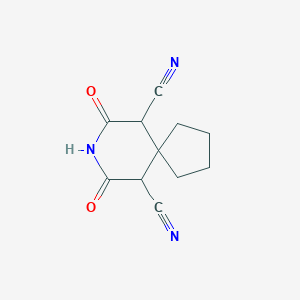 molecular formula C11H11N3O2 B185648 7,9-Dioxo-8-azaspiro[4.5]decane-6,10-dicarbonitrile CAS No. 42940-56-7