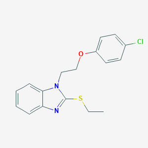B185700 1h-Benzimidazole, 1-[2-(4-chlorophenoxy)ethyl]-2-(ethylthio)- CAS No. 5892-89-7