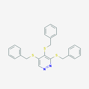 molecular formula C25H22N2S3 B185720 3,4,5-Tris(benzylsulfanyl)pyridazine CAS No. 5788-56-7