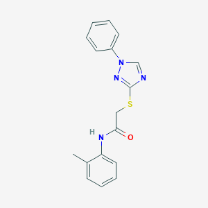 molecular formula C17H16N4OS B185740 N-(2-methylphenyl)-2-[(1-phenyl-1,2,4-triazol-3-yl)sulfanyl]acetamide CAS No. 5550-62-9