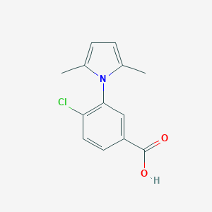 molecular formula C13H12ClNO2 B185758 4-chloro-3-(2,5-dimethyl-1H-pyrrol-1-yl)benzoic acid CAS No. 26165-62-8