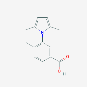 molecular formula C14H15NO2 B185759 3-(2,5-二甲基-1H-吡咯-1-基)-4-甲基苯甲酸 CAS No. 313701-78-9