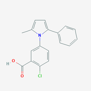 molecular formula C18H14ClNO2 B185764 2-chloro-5-(2-methyl-5-phenyl-1H-pyrrol-1-yl)benzoic acid CAS No. 5935-48-8