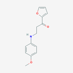 molecular formula C14H15NO3 B185770 1-(2-Furyl)-3-(4-methoxyanilino)-1-propanone CAS No. 15263-10-2
