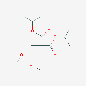 molecular formula C14H24O6 B185871 二异丙基 3,3-二甲氧基环丁烷-1,1-二甲酸酯 CAS No. 115118-68-8