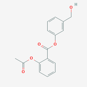 molecular formula C16H14O5 B018589 2-(乙酰氧基)苯甲酸 3-(羟甲基)苯酯 CAS No. 287118-98-3
