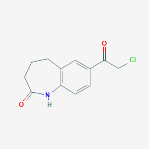 B185892 7-(chloroacetyl)-1,3,4,5-tetrahydro-2H-1-benzazepin-2-one CAS No. 154195-54-7