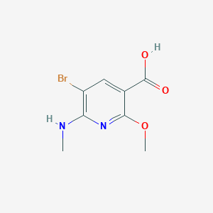 molecular formula C8H9BrN2O3 B185915 5-Bromo-2-methoxy-6-(methylamino)nicotinic acid CAS No. 187480-17-7