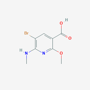 5-Bromo-2-methoxy-6-(methylamino)nicotinic acid