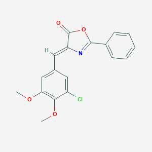 molecular formula C18H14ClNO4 B185973 (4Z)-4-[(3-chloro-4,5-dimethoxyphenyl)methylidene]-2-phenyl-1,3-oxazol-5-one CAS No. 7000-46-6