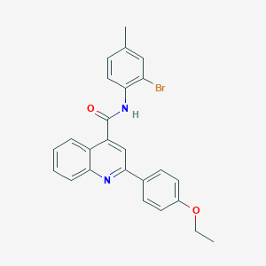 molecular formula C25H21BrN2O2 B186001 N-(2-bromo-4-methylphenyl)-2-(4-ethoxyphenyl)quinoline-4-carboxamide CAS No. 6389-95-3