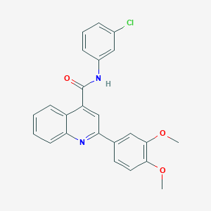 molecular formula C24H19ClN2O3 B186010 N-(3-chlorophenyl)-2-(3,4-dimethoxyphenyl)quinoline-4-carboxamide CAS No. 6106-42-9