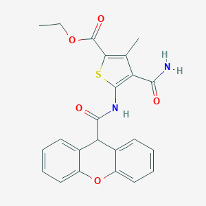 B186019 ethyl 4-carbamoyl-3-methyl-5-(9H-xanthene-9-carbonylamino)thiophene-2-carboxylate CAS No. 5698-18-0