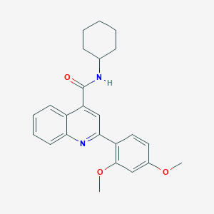 molecular formula C24H26N2O3 B186036 N-cyclohexyl-2-(2,4-dimethoxyphenyl)quinoline-4-carboxamide CAS No. 5699-17-2