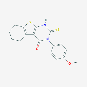 molecular formula C17H16N2O2S2 B186049 3-(4-甲氧基苯基)-2-硫代-5,6,7,8-四氢[1]苯并噻吩并[2,3-d]嘧啶-4(3H)-酮 CAS No. 65234-02-8