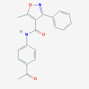 molecular formula C19H16N2O3 B186050 N-(4-acetylphenyl)-5-methyl-3-phenyl-1,2-oxazole-4-carboxamide CAS No. 5703-33-3