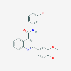 molecular formula C25H22N2O4 B186054 2-(3,4-dimethoxyphenyl)-N-(3-methoxyphenyl)quinoline-4-carboxamide CAS No. 5704-24-5