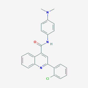 molecular formula C24H20ClN3O B186057 2-(2-chlorophenyl)-N-(4-dimethylaminophenyl)quinoline-4-carboxamide CAS No. 5701-71-3