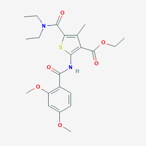 molecular formula C22H28N2O6S B186061 Ethyl 5-(diethylcarbamoyl)-2-(2,4-dimethoxybenzamido)-4-methylthiophene-3-carboxylate CAS No. 5702-17-0