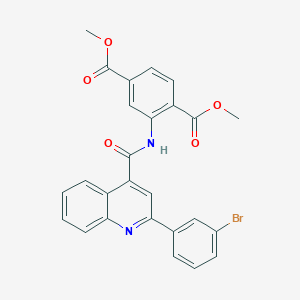 B186063 Dimethyl 2-({[2-(3-bromophenyl)quinolin-4-yl]carbonyl}amino)benzene-1,4-dicarboxylate CAS No. 5699-36-5
