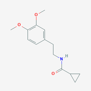 molecular formula C14H19NO3 B186094 N-[2-(3,4-dimethoxyphenyl)ethyl]cyclopropanecarboxamide CAS No. 5533-73-3