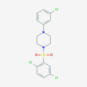 molecular formula C16H15Cl3N2O2S B186133 1-(3-Chloro-phenyl)-4-(2,5-dichloro-benzenesulfonyl)-piperazine CAS No. 197166-38-4