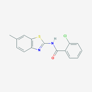 B186144 2-chloro-N-(6-methyl-1,3-benzothiazol-2-yl)benzamide CAS No. 4298-30-0