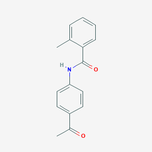 molecular formula C16H15NO2 B186146 N-(4-acetylphenyl)-2-methylbenzamide CAS No. 5116-70-1