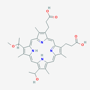 B186157 3-(1-Hydroxyethyl)-8-(1-methoxyethyl)deuteroporphyrin CAS No. 148471-91-4