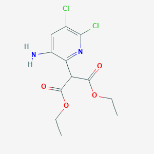 B186162 3-Amino-2-bis(ethoxycarbonyl)methyl-5,6-dichloropyridine CAS No. 136888-28-3