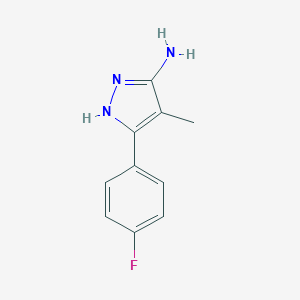B186174 3-(4-fluorophenyl)-4-methyl-1H-pyrazol-5-amine CAS No. 142027-06-3