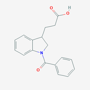 B186184 3-(1-benzoyl-2,3-dihydro-1H-indol-3-yl)propanoic acid CAS No. 18749-79-6