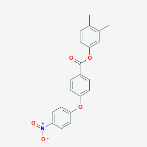 molecular formula C21H17NO5 B186203 4-(4-Nitro-phenoxy)-benzoic acid 3,4-dimethyl-phenyl ester CAS No. 5253-24-7