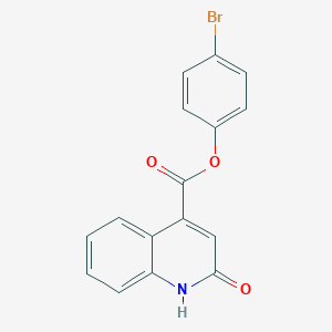 B186217 4-Bromophenyl 2-hydroxyquinoline-4-carboxylate CAS No. 355153-30-9