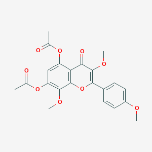 molecular formula C22H20O9 B018624 5,7-Diacetoxy-3,4',8-trimethoxyflavone CAS No. 5128-43-8