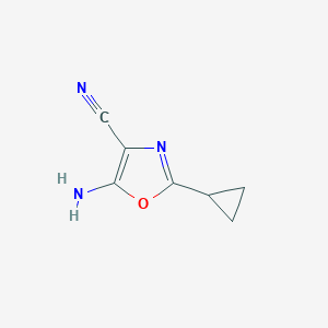 molecular formula C7H7N3O B186268 5-Amino-2-cyclopropyl-1,3-oxazole-4-carbonitrile CAS No. 196411-04-8