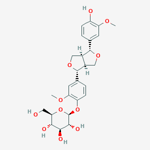 molecular formula C26H32O11 B018627 (-)-Pinoresinol glucoside CAS No. 41607-20-9
