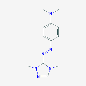 molecular formula C12H19BF4N6 B018628 4-[(2,4-dimethyl-3H-1,2,4-triazol-3-yl)diazenyl]-N,N-dimethylaniline CAS No. 103749-26-4