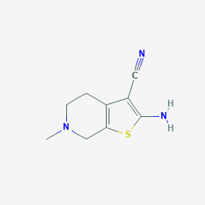 molecular formula C9H11N3S B186283 2-氨基-6-甲基-4,5,6,7-四氢噻吩并[2,3-c]吡啶-3-腈 CAS No. 37578-06-6