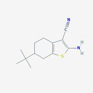 molecular formula C13H18N2S B186292 2-Amino-6-tert-butyl-4,5,6,7-tetrahydro-1-benzothiophene-3-carbonitrile CAS No. 42159-76-2