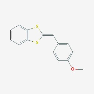B186302 1,3-Benzodithiole, 2-[(4-methoxyphenyl)methylene]- CAS No. 62217-22-5