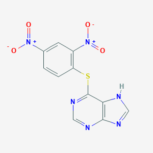 B186351 Purine, 6-((2,4-dinitrophenyl)thio)- CAS No. 64567-56-2