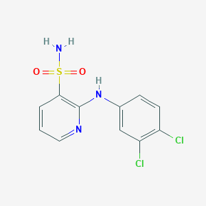 molecular formula C11H9Cl2N3O2S B186370 2-(3,4-Dichloroanilino)-3-pyridinesulfonamide CAS No. 55842-10-9