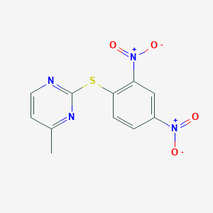 B186401 2-({2,4-Bisnitrophenyl}sulfanyl)-4-methylpyrimidine CAS No. 71160-32-2